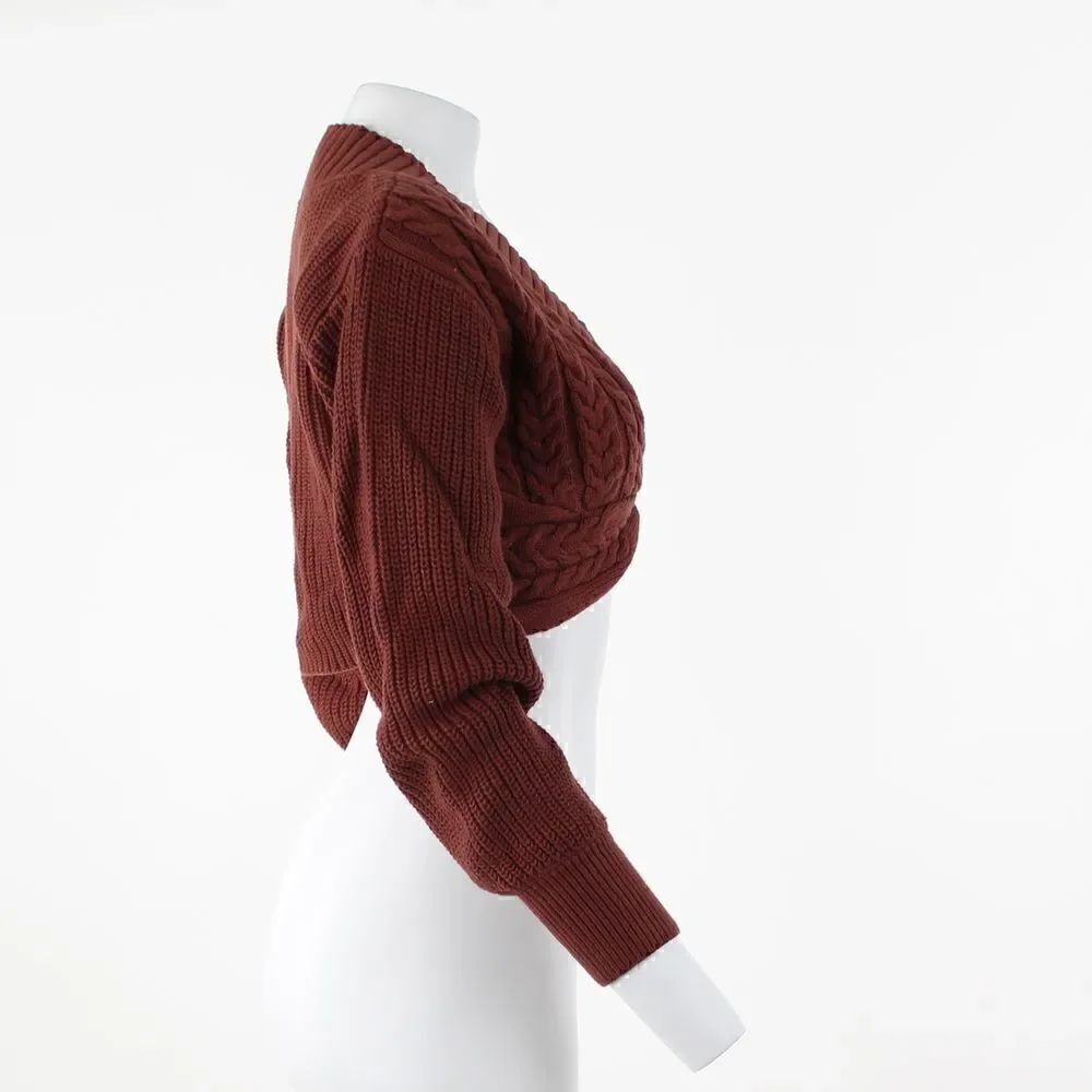 Free People Emilie Sweater in Cherry Cola